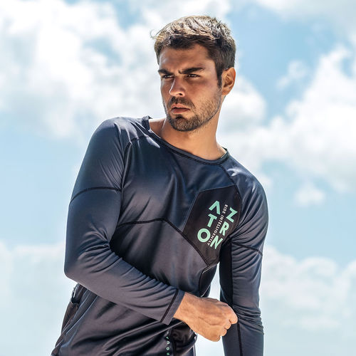 Camiseta de lycra de mangas longas - LS - AZTRON - body