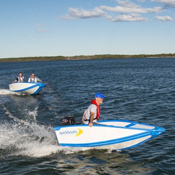 Bote com motor de popa - 2.5m Companion - Quickboats - dobrável / open / de pesca
