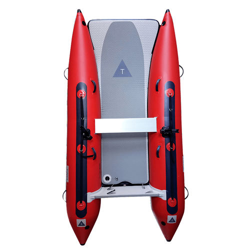 Catamarã inflável - Cat Tender - com motor de popa / para pesca / bote auxiliar para iate