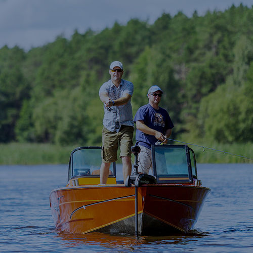 Bass boat com motor de popa - 475 EVO - BoatLab LLC - com console dupla / de pesca esportiva / em alumínio