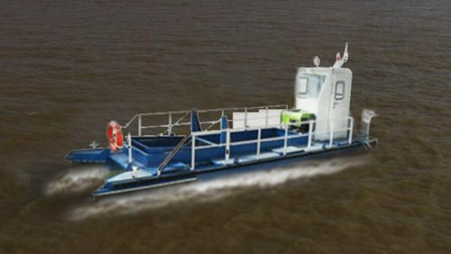 Barco profissional barco de serviço - 8m - marinnor - barco recolhedor de hidrocarbonetos / com motor de popa / a diesel