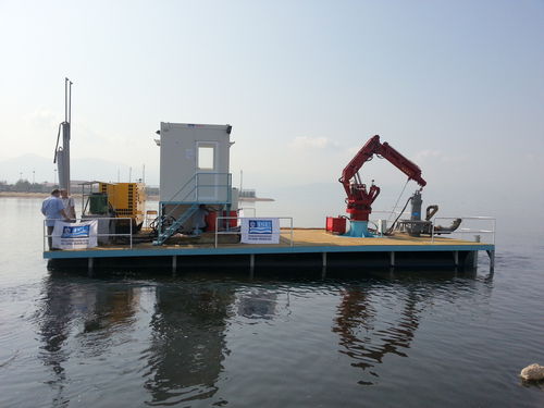 Barco profissional barcaça de trabalho - akuakare - barco para aquicultura