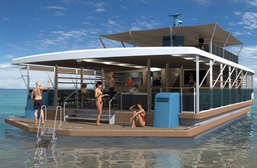 Plataforma flutuante - SUNSET-Ô - KAYFLO - multifuncional / para marina / para centro náutico de lazer