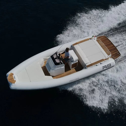 Barco inflável com motor de centro - R8 EFB - RENIER - semirrígido / com console central / máx. 16 pessoas