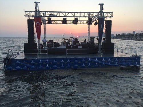 Píer modular - Izmir Shipyard - de trabalho / para eventos / em aço