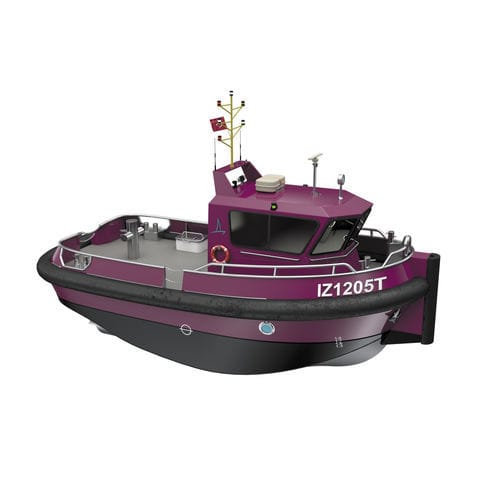 Barco profissional minirrebocador - IZ 1205 HDPE T - Izmir Shipyard - com motor de centro / em PEHD