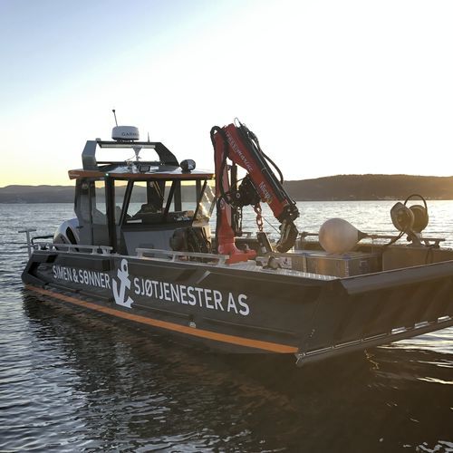Barco profissional barco auxiliar para mergulho - 8 - Hatløy Maritime AS - com motor de popa / em alumínio