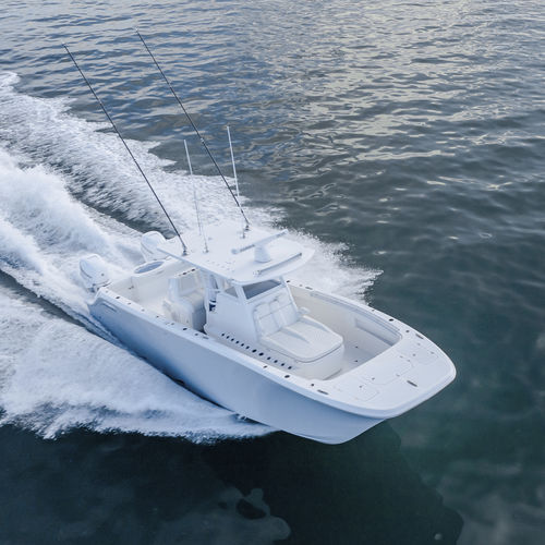 Lancha Express Cruiser catamarã - 33′ - Invincible Boat Company - com motor de popa / bimotor / open