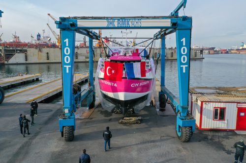 Barco profissional de arrasto - FVT120 - Nova Shipyard - em compósito reforçado com fibra de vidro / em aço