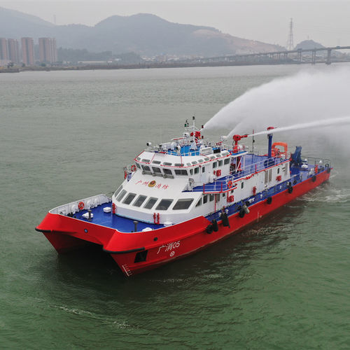 Navio-bombeiro catamarã - 38.5 - JIANGLONG SHIPBUILDING CO., LTD. - em alumínio / em aço