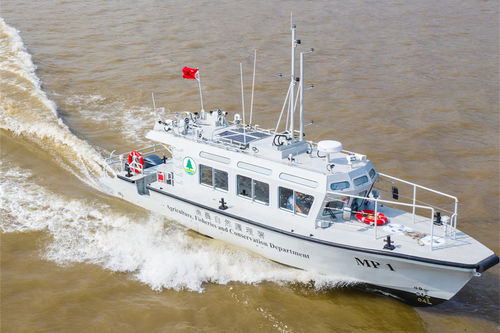 Barco profissional barco-patrulha - 12 - JIANGLONG SHIPBUILDING CO., LTD. - com motor de popa / em alumínio