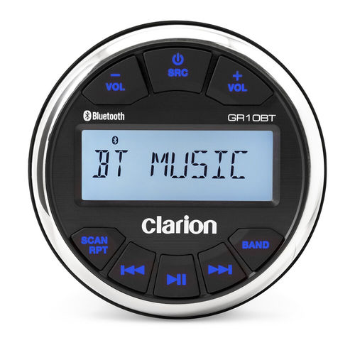 Leitor de áudio AM - GR10BT - Clarion Marine - FM / MP3 / USB
