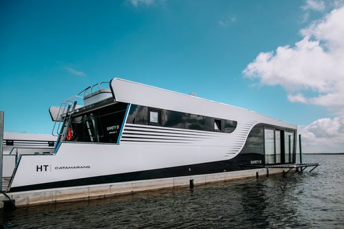 Barco-casa catamarã - S51 - Catamarans-HT - com motor de centro