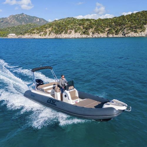 Barco inflável com motor de popa - 70 - BSC COLZANI srl - semirrígido / com console central / open