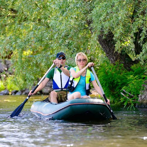 Canoa inflável - KM-330C - KOLIBRI - multiusos / de 2 lugares / verde
