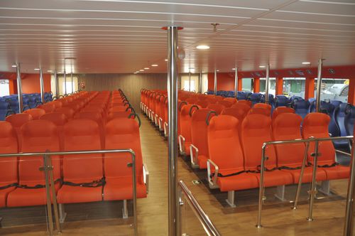 Assento para navio de passageiros - HR 1440 - Pullman Seat Systems - com apoio de braços / com encosto alto / com trilho