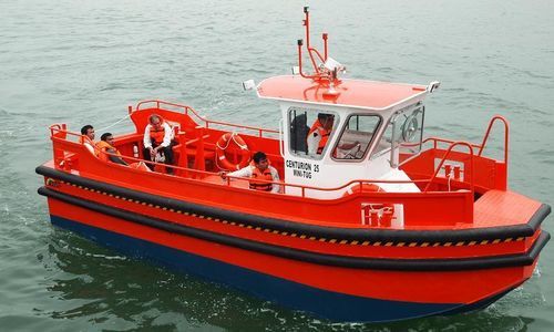 Barco profissional minirrebocador - CENTURION 25 - Five Aluminium Boat and Engineering Pte Ltd - com motor de centro / a diesel / em alumínio