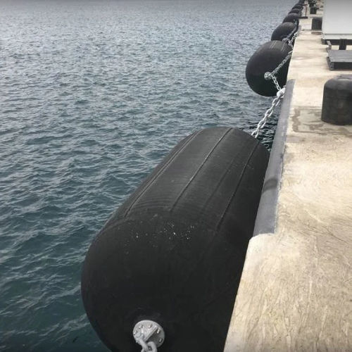 Defensa para navio - Sling - Jerryborg Marine Machinery Co., Ltd - para píer / cilíndrica / preta