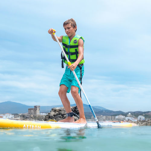 Colete auxiliar de flutuação para esportes aquáticos - VIBE - Aquatone - infantil / de espuma / verde