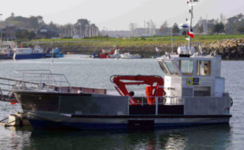 Barco profissional barco de trabalho - 12 - Alumarine Shipyard - com motor de centro / em alumínio