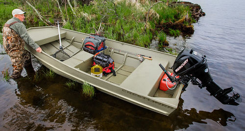 Jon boat com motor de popa - 1000  - Crestliner - de pesca esportiva / máx. 3 pessoas