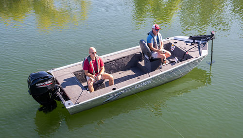 Bass boat com motor de popa - Skorpion Stick Steer - Lowe - open / de pesca esportiva / em alumínio