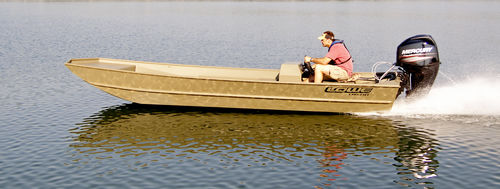 Jon boat com motor de popa - L1852MT  - Lowe - com console lateral / open / de pesca esportiva