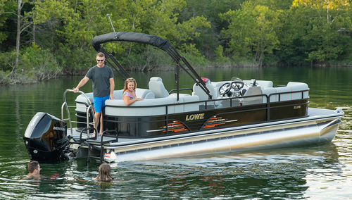 Pontoon boat com motor de popa - SS250 Ext Walk Thru - Lowe - tri-tube / open / de mergulho