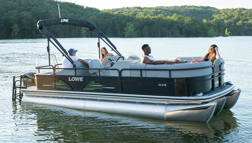 Pontoon boat com motor de popa - SS210 RFL - Lowe - tri-tube / open / de wakeboard
