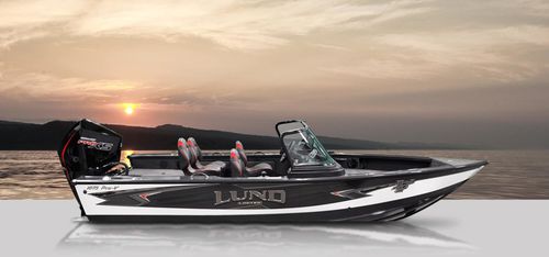 Lancha de proa aberta com motor de popa - 1875 PRO-V LIMITED - Lund - com console dupla / bowrider / de pesca esportiva