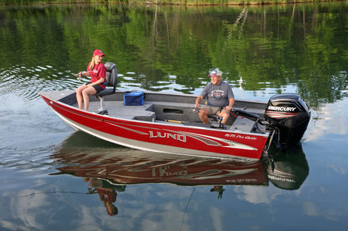 Bote com motor de popa - 1675 PRO GUIDE - Lund - de pesca esportiva / em alumínio / máx. 6 pessoas