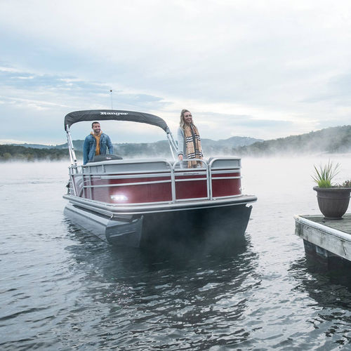 Pontoon boat com motor de popa - 223C - Ranger Boats - open / com console lateral / de cruzeiro