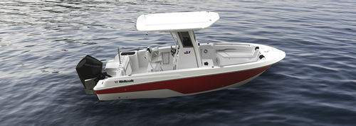 Lancha de console central com motor de popa - 223 Fisherman - Wellcraft - de pesca esportiva / máx. 8 pessoas / com solário