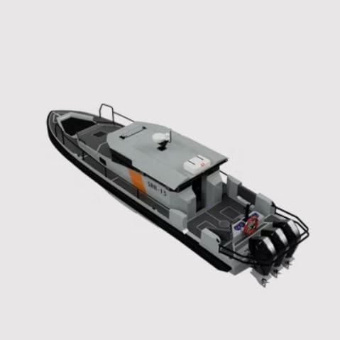 Barco profissional barco-patrulha - 13 - Arma Craft - com motor de popa
