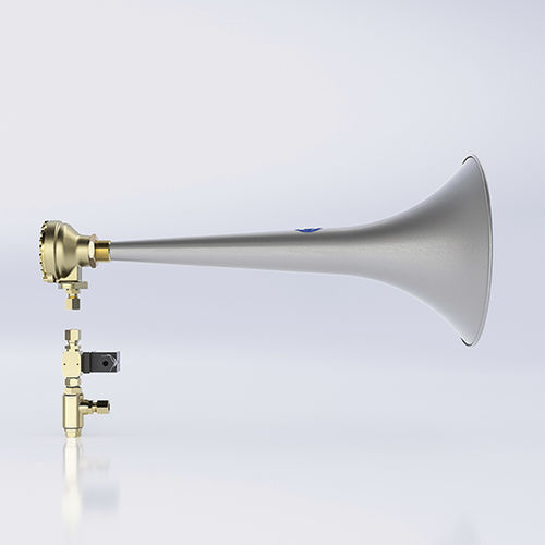 Buzina pneumática - Makrofon M75F/260 HVEF - ZÖLLNER Signal GmbH - para navio > 75 m e < 200 m / IP56 / de emergência