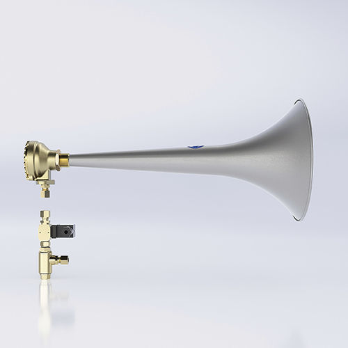 Buzina pneumática - Makrofon M75F/260 HVEF - ZÖLLNER Signal GmbH - para navio > 20 m e < 75 m / IP56 / de emergência