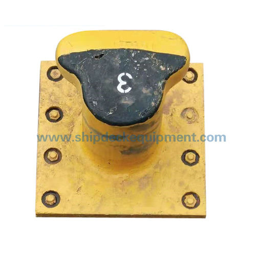 Cabeço de amarração para navio - Square Base - Zhongyuan Ship Machinery Manufacture (Group) Co., - para terminal portuário / simples / em aço fundido