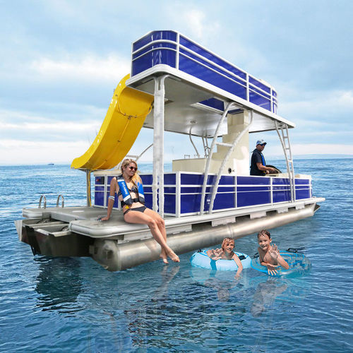 Pontoon boat com motor de popa - series-26ft - Kinocean® Boat - em alumínio