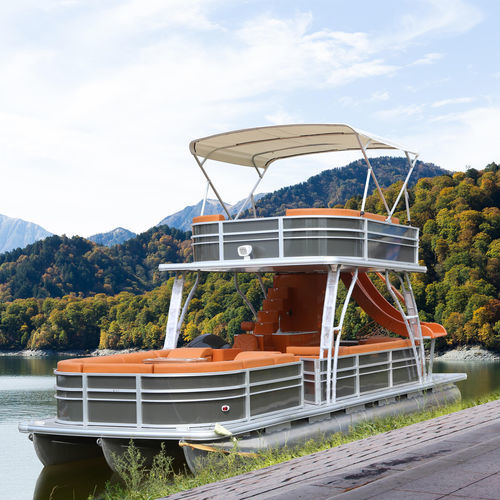 Pontoon boat com motor de popa - series-30ft - Kinocean® Boat - tri-tube / open / esportivo