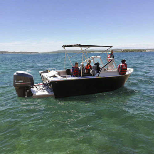 Lancha de console central com motor de popa - CS-220 - Kinocean® Boat - soft-top / de pesca esportiva