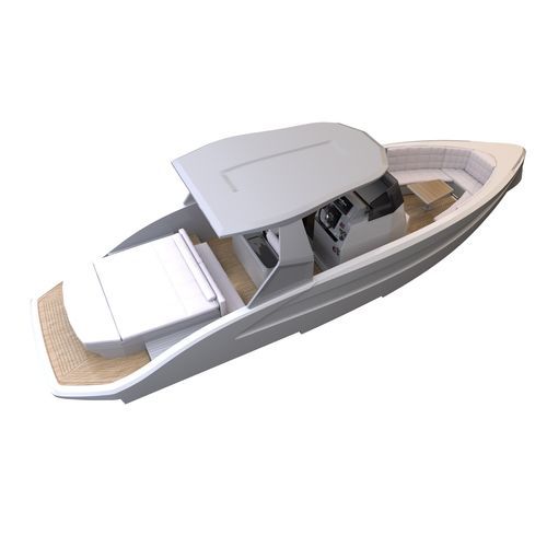 Lancha de console central com motor de centro - 28 Touring - Macan Boats srl - a diesel / de turismo / em alumínio