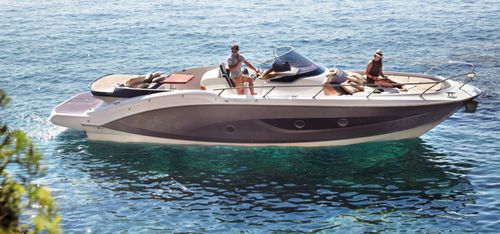 Lancha Express Cruiser com motor de rabeta - KL 34 IB - Sessa Marine - bimotor / open / com console central