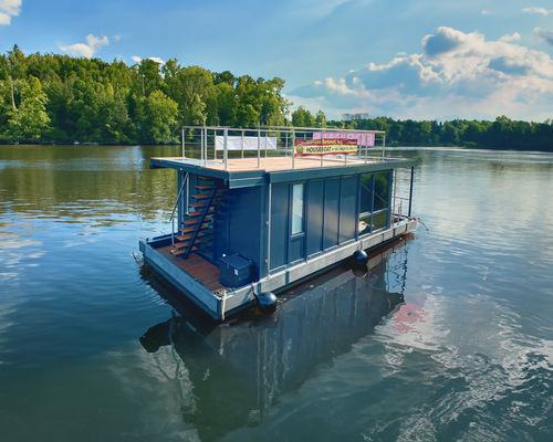 Barco-casa catamarã - Pallas Smart - BARKMET BOATS - com motor de centro / a diesel / eletrossolar