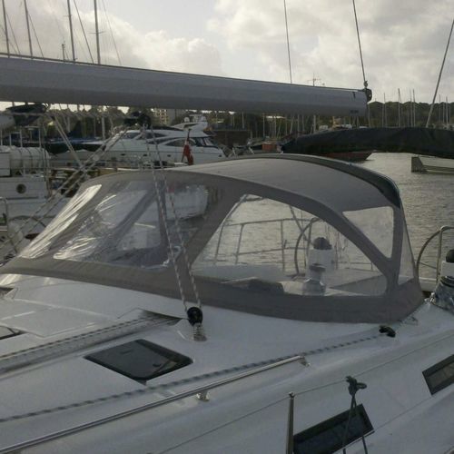 Capota tipo dodger para veleiro - Bavaria 40 - KAPELL ANNAT - para cockpit / com estrutura em aço inoxidável / cinza