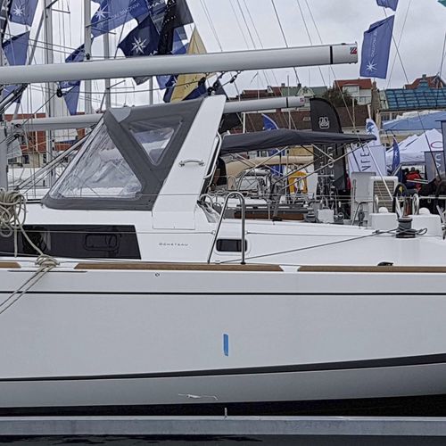 Capota tipo dodger para veleiro - Oceanis 38 - KAPELL ANNAT - para cockpit / com estrutura em aço inoxidável / cinza