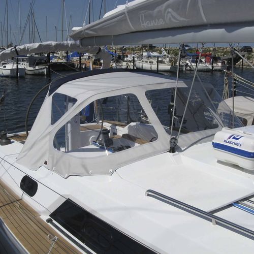 Capota tipo dodger para veleiro - 350 - KAPELL ANNAT - para cockpit / com estrutura em aço inoxidável / cinza