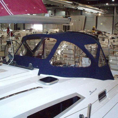 Capota tipo dodger para veleiro - Delphia 33 - KAPELL ANNAT - para cockpit / com estrutura em aço inoxidável / azul