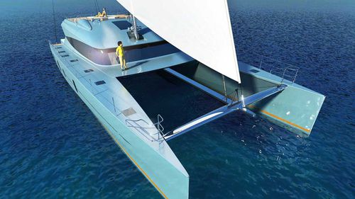 Iate à vela catamarã - BLUE COAST 75 - Catamaris - de cruzeiro rápido / 4 cabines / pernoite para 8 pessoas