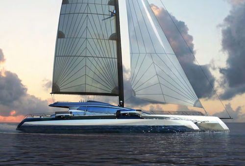 Super iate à vela de luxo trimarã - BLUE COAST 160 - Catamaris - de cruzeiro rápido / de cruzeiro oceânico / de cruzeiro e regata