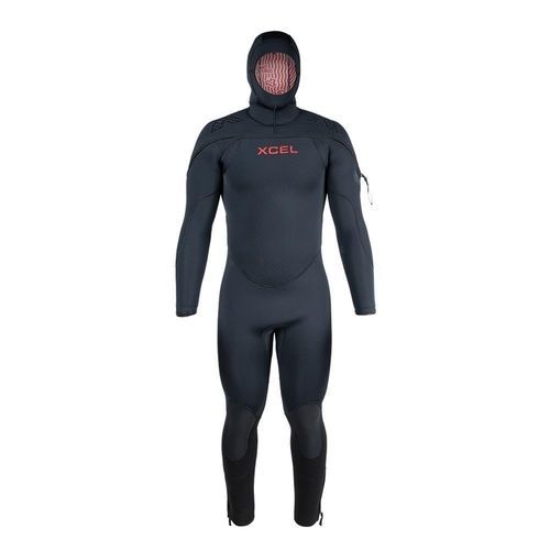 Roupa completa de neoprene para mergulho profissional - MR976RH3-BLK - Xcel Wetsuits - integral / com capuz / 7 mm